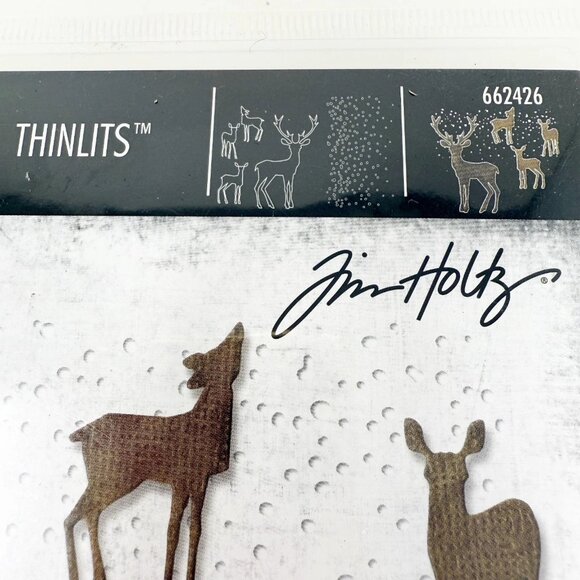 Rare Sizzix Thinlits Tim Holtz Winter Wonderland Cutting Dies Deer 662426 NEW - Picture 5 of 7